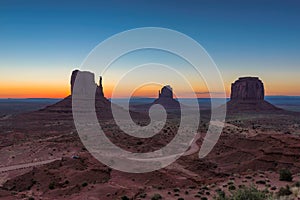 Sunrise view at Monument Valley