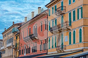 Sunrise view of Piazza Bra in Verona, Italy