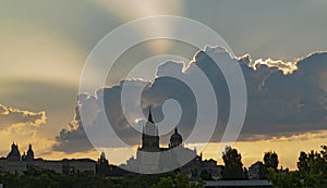 Sunrise view of Salamanca city, Spain