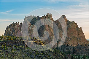 Sunrise view of Smith rock State Park in Oregon