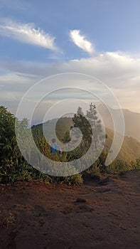 sunrise view from the top of andong mountain