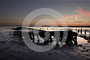 Sunrise at the Waddenzee in the Netherlands