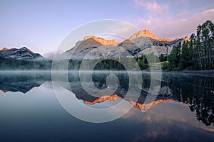 Sunrise at Wedge Pond, Canadian Rockies