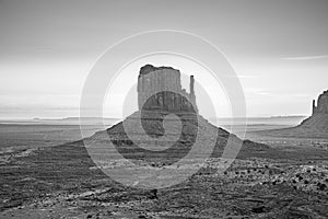 Sunrise at west mitten butte in the monument valley, Utah