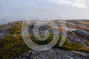 Sunrise on the White Sea in Karelia, Russia