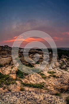 Sunrise at Writing on Stone Provincial Park in Alberta, Canada