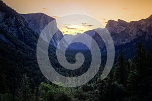 Sunrise on Yosemite Valley, Yosemite National Park, California