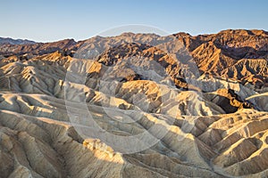 Sunrise at Zabriskie Point in Death Valley National Park, California, USA