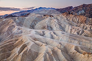 Sunrise at Zabriskie Point in Death Valley National Park, California, USA