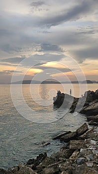 sunrises onte beach in krabi thailand