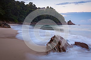 Sunrize over Banana beach, Phuket, Thailand early in the morning