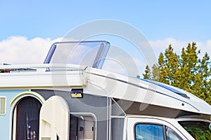 Sunroof, raisable window on roof top of camper