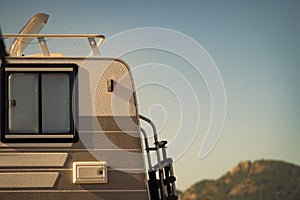 Sunroof, raisable window on roof top of caravan