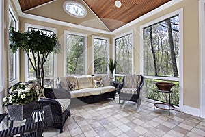 Sunroom in luxury home