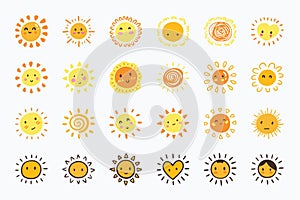 sun cartoon cute illustration