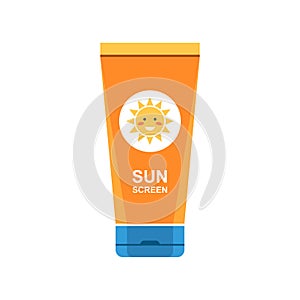 Sunscreen cream icon photo