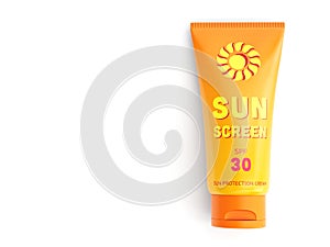 Sunscreen cream tube