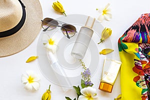 Sunscreen spf50 ,collagen water spray ,toners serum therapy cosmetics health care for skin face