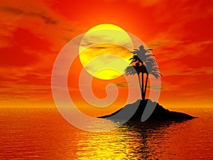 Sunset 3d photo