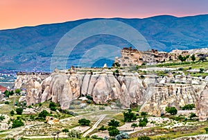 Sunset above the Goreme National Park in Turkey