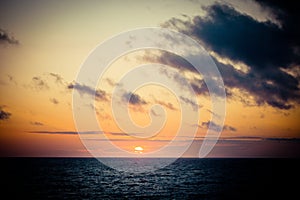 Sunset above the sea