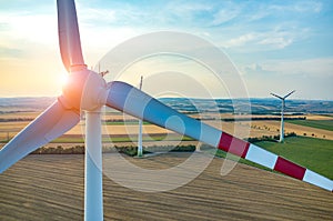 Sunset above the windmills