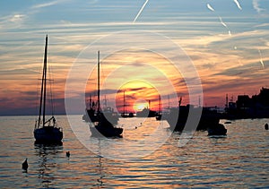 Sunset from the Adriatic Sea photo