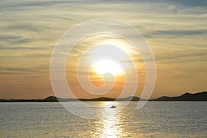 Sunset at the Adriatic sea
