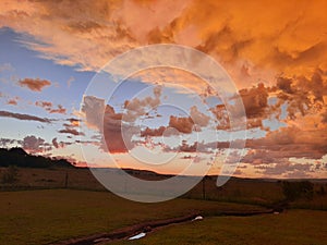 A sunset in the African bushveld