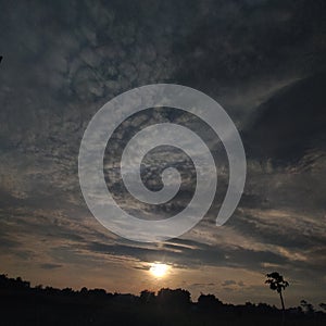 Sunset in the afternoon