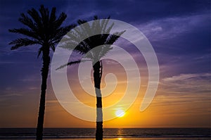 Sunset in Agadir, Morocco