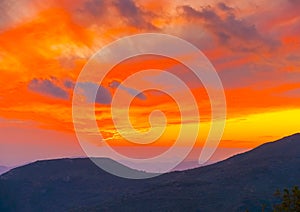 Sunset in Agios Lavrendios