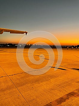 Sunset at the airport