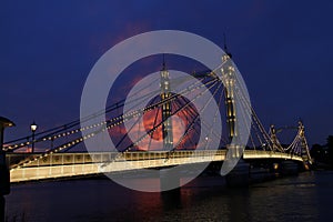 Sunset at Albert Bridge, London, UK