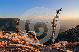 Sunset along the Mogollon Rim in Arizona