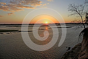 Sunset along Rufiji River, Selous Game Reserve, Tanzania