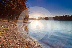 Sunset along the shoreline of Lake Keowee, SC