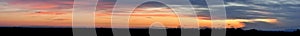 Sunset and Alps panorama