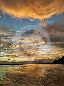 Sunset in Alter do ChÃ£o - ParÃ¡, on the banks of the river Tapajos