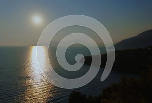 Sunset at Amalficoast in Italy