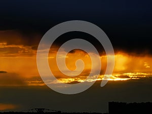 Sunset, amazing cloud scape, Krasnogorsk, Moscow area, Russia