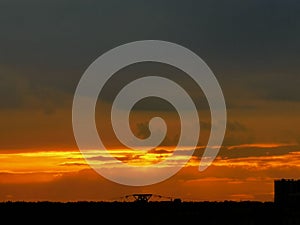 Sunset, amazing cloud scape, Krasnogorsk, Moscow area, Russia