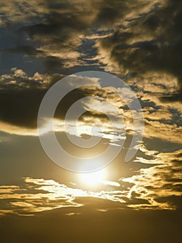 Sunset, amazing cloud scape, Krasnogorsk, Moscow area, Russia