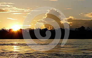 Sunset on the Amazon River, Iquitos, Peru