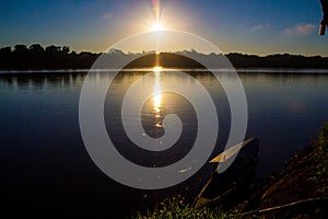 Sunset on the Amazon River (Peru)