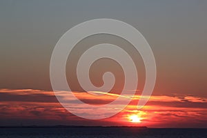 Sunset at Ameland Island, the Netherlands