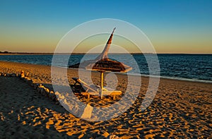 Sunset on Anakao beach nearby Toliara, Madagaskar