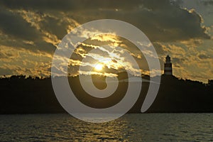 Sunset at anchor in the Bahamas