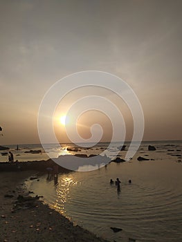Sunset in anyer beach