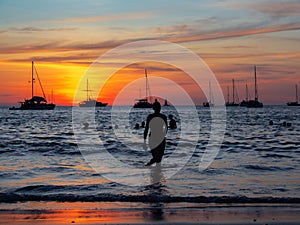 Sunset in Ao Nang Krabi province